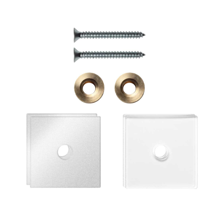 GPF997062EB32 enkele greep bevestigingsset wit op hout blinde montage 32x32x2mm