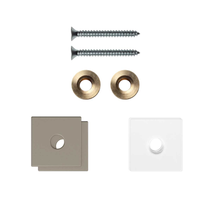 GPF9970A3EB24 enkele greep bevestigingsset Mocca blend op hout blinde montage 24x24x2mm
