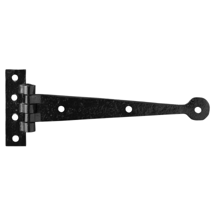 Heng met scharnier smeedijzer zwart, 228 mm
