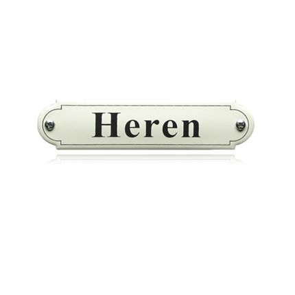 'Herentoilet' toilet bordje emaille gebold klassiek