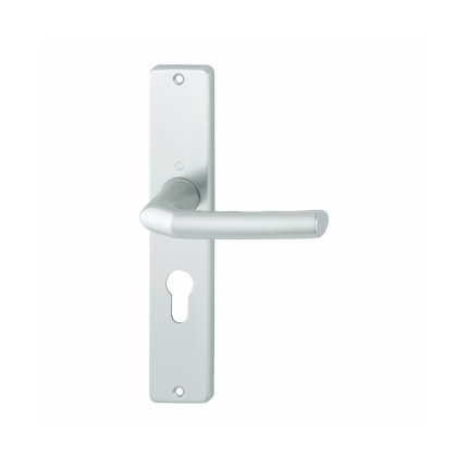 Hoppe Birmingham deurkruk op schild PC55 aluminium DIN LS/ DIN RS