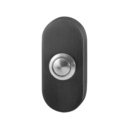 Huisbel GPF9827.04P1 ovaal 70x32x10 mm PVD antraciet