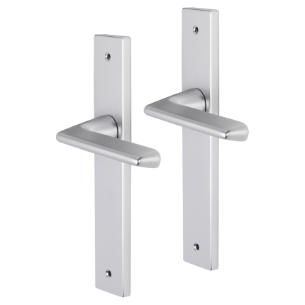 Impresso Bristol deurkruk op schild met schroeven rechthoekig 226x41x10mm Aluminium