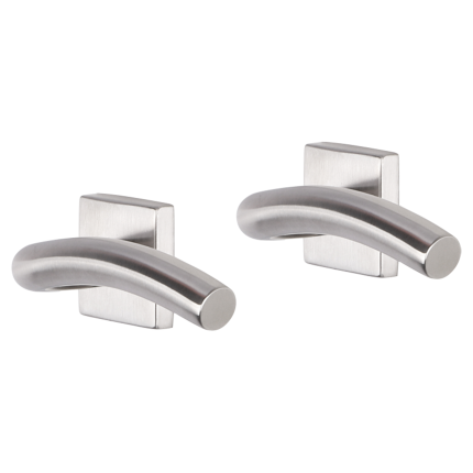 Impresso Conway deurkruk op rozet 53x53x9mm RVS geborsteld