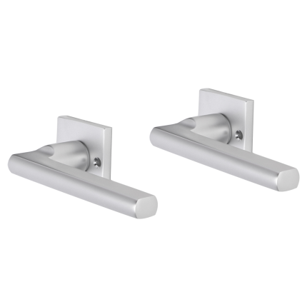 Impresso Leeds deurkruk op rozet met schroeven 53x53x9mm Aluminium