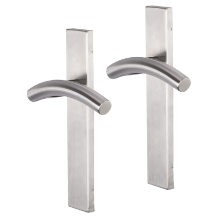 Impresso Liverpool deurkruk op schild rechthoekig 226x41x10mm RVS geborsteld
