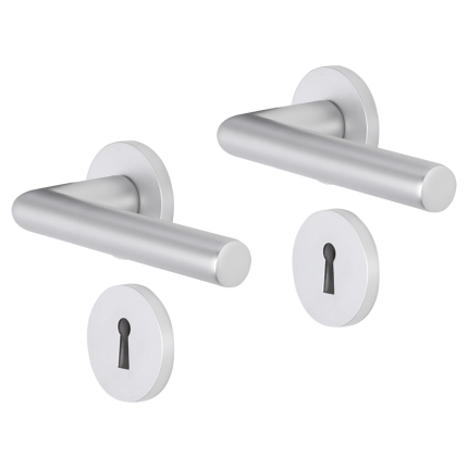 Impresso London deurkruk op rozet 53x9mm Aluminium met sleutelrozet