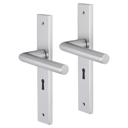 Impresso London deurkruk op schild met schroeven rechthoekig 226x41x10mm BB56 Aluminium