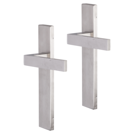 Impresso Luton deurkruk op schild rechthoekig 226x41x10mm blind RVS geborsteld