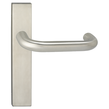 Impresso Wigan deurkruk op schild rechthoekig 226x41x10mm blind RVS geborsteld