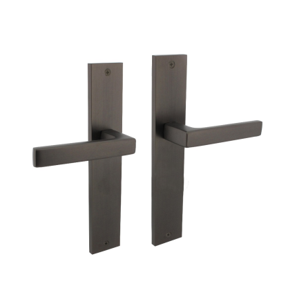 Intersteel deurkruk Hera op schild rechthoekig 245x45mm blind antr.grijs