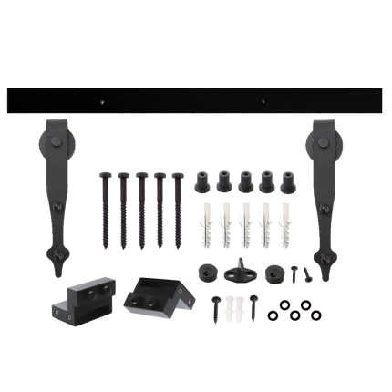 Intersteel schuifdeursysteem Classic, mat zwart, 100kg