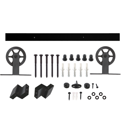 Intersteel schuifdeursysteem Wheel Top, mat zwart, 100kg