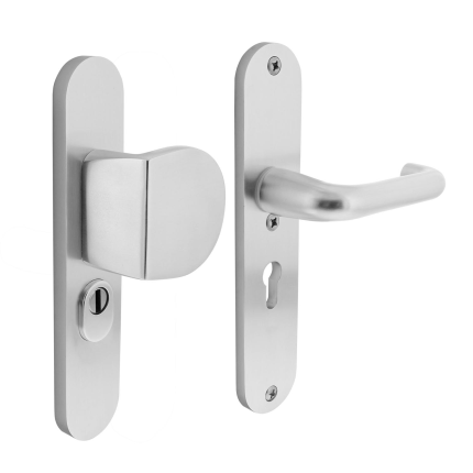 Intersteel veiligheidsbeslag greep/kruk ovaal SKG*** met kerntrek aluminium