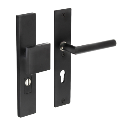 Intersteel veiligheidsbeslag greep/kruk rechthoekig PC72 SKG*** met kerntrek zwart