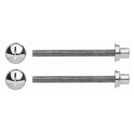 Kit 2 bevestiging enkelzijdig door de deur, chrome