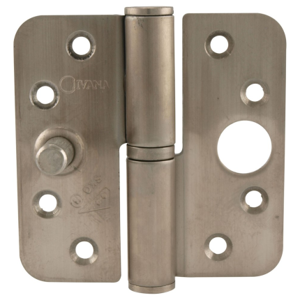 Veiligheids paumelle ronde hoek Ivana veiligheidsuitvoering DIN rechts 89x89 mm RVS