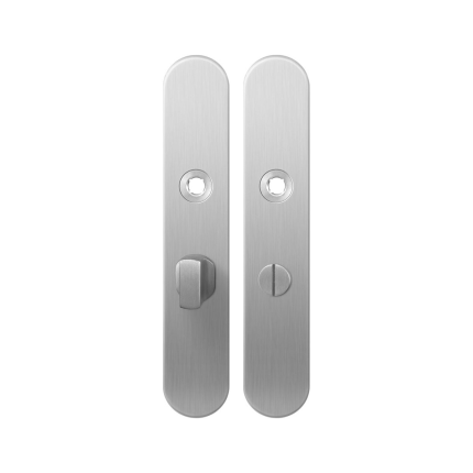 Langschild GPF1100.20 WC55/8 grote knop RVS geborsteld