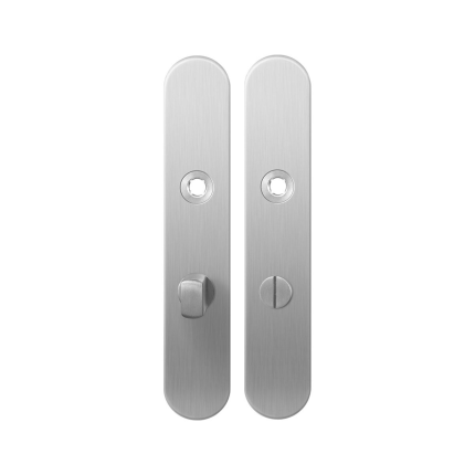 Langschild GPF1100.20 WC63/8 normale knop RVS geborsteld