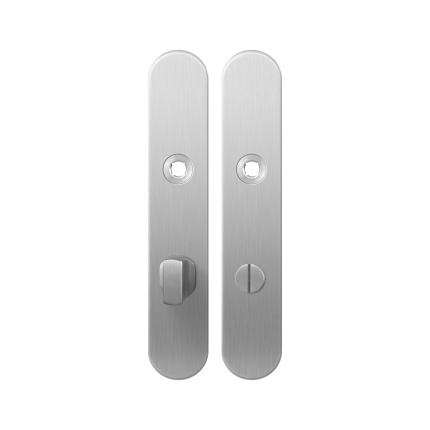 Langschild GPF1100.20 WC72/8 grote knop RVS geborsteld