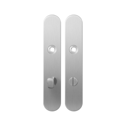 Langschild GPF1100.20 WC72/8 normale knop RVS geborsteld