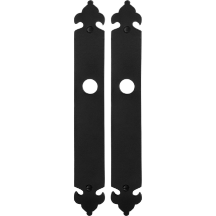 Langschild GPF6100.25 blind smeedijzer zwart