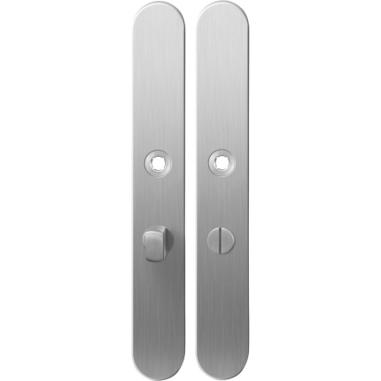 Langschild XL GPF1100.70 WC55/8 normale knop RVS geborsteld