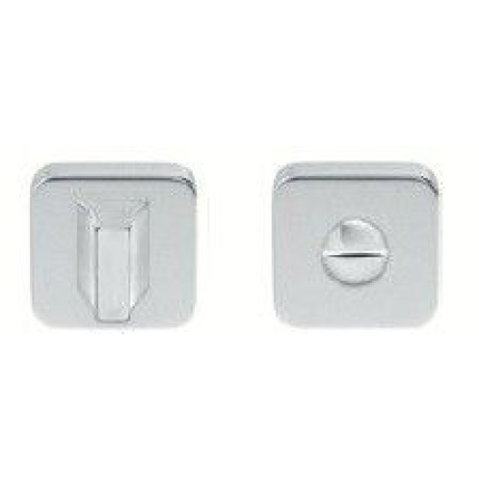 Luxuria Toiletgarnituur vierkant afgerond, mat chroom, 50x50x6/7mm