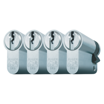 Mauer profielcilinder, standaard serie, halve cilinder gelijksluitend per 4