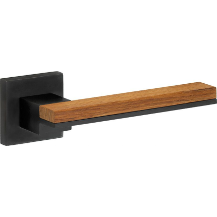 M&T Krukgarnituur Mimolimit, mat zwart PVD/Teak