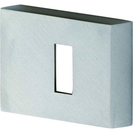 M&T Sleutelrozet Tukan/Toro rechthoekig sleutelgat links, mat nikkel ongelakt, 60x47x10mm
