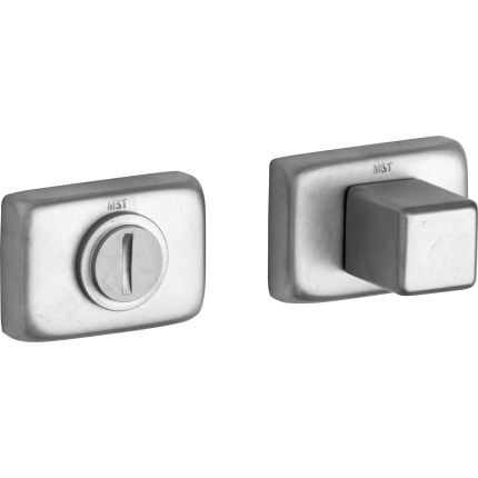 M&T Toiletgarnituur Mini rechthoekig, mat nikkel ongelakt, 47x33x10mm