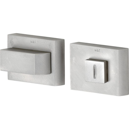 M&T Toiletgarnituur Tukan vierkant recht hefboom links, mat nikkel ongelakt, 60x47x10mm