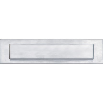 Mi Satori briefplaat rechthoek 330x80x10mm mat nikkel PVD