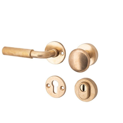 Mi Satori knop/kruk op rozet - SKG Frankfurt messing antiek links