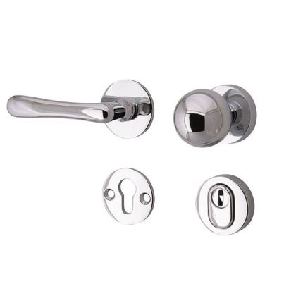 Mi Satori knop/kruk op rozet - SKG Linea glans chroom 