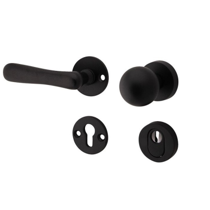 Mi Satori knop/kruk op rozet - SKG Linea mat zwart
