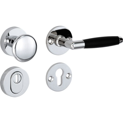 Mi Satori knop/kruk op rozet - SKG Ton ebben glans chroom rechts