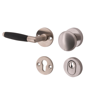 Mi Satori knop/kruk op rozet - SKG Ton mat nikkel / mat nikkel PVD