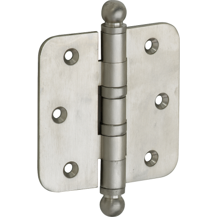 Mi Satori Kogell.scharn. ronde hoek 76x76mm bol mat nikkel ongelakt