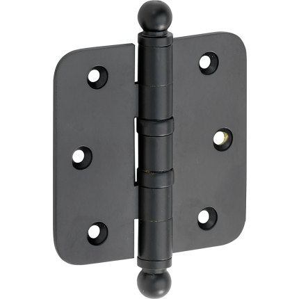 Mi Satori Kogell.scharn. ronde hoek 89x89mm bol messing mat zwart