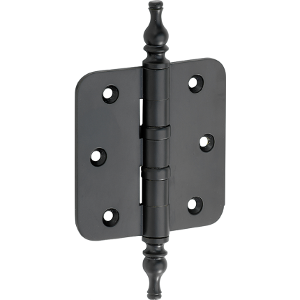 Mi Satori Kogellagerscharnier ronde hoek 89x89mm vaas mat zwart per 12 stuks