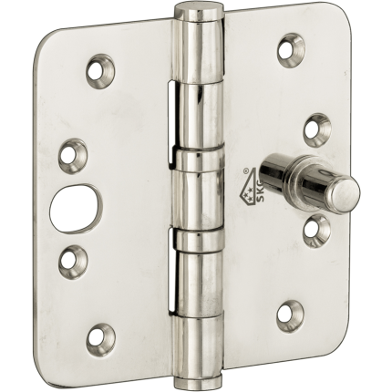 Mi Satori Veiligheidsscharnier ronde hoek 89x89 vlak messing glans chroom