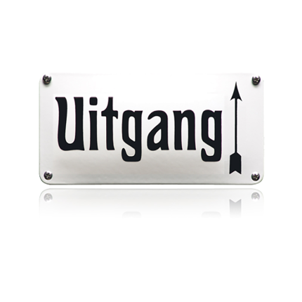 NH-109 emaille naambord 'Uitgang'