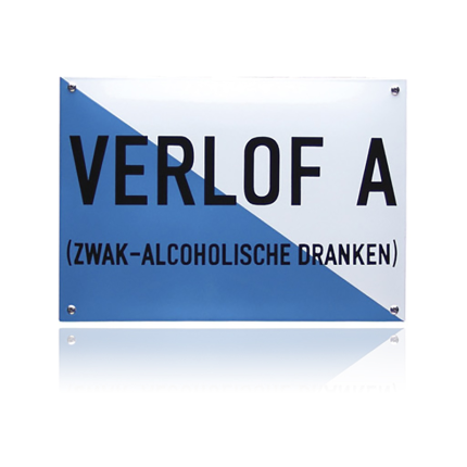 NH-34 emaille naambord 'Verlof A'