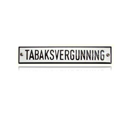 NH-36 emaille naambord 'Tabaksvergunning'