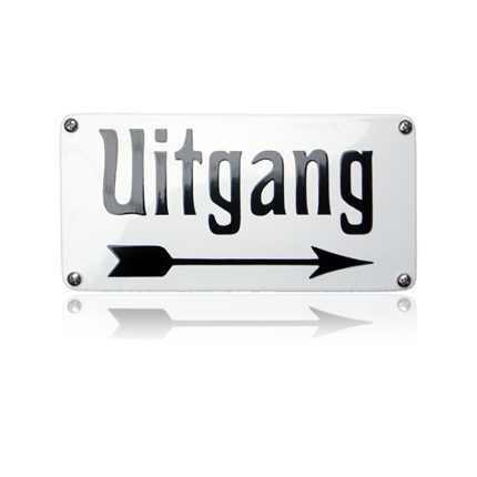 NH-71 emaille naambord 'Uitgang'