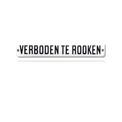 NH-85 emaille naambord 'Verboden te roken'