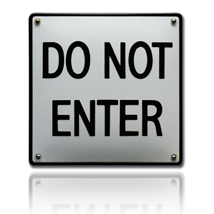 NH-99 emaille verbodsbord 'Do not enter'