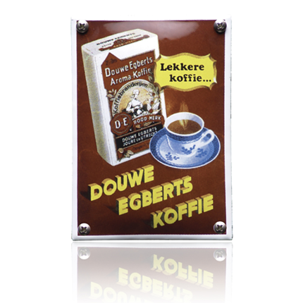 NK-12-DE emaille reclamebord 'Douwe Egberts'